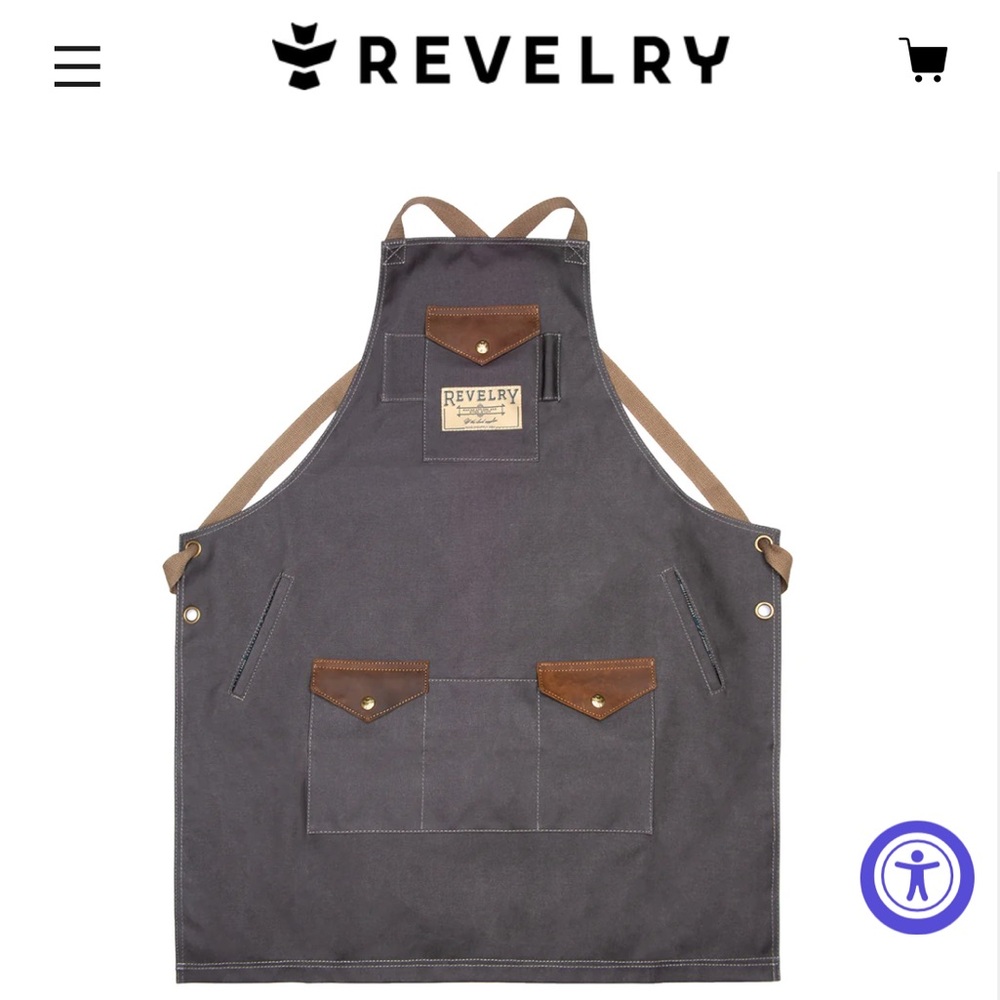 Revelry Tan and Brown Vintage Apron